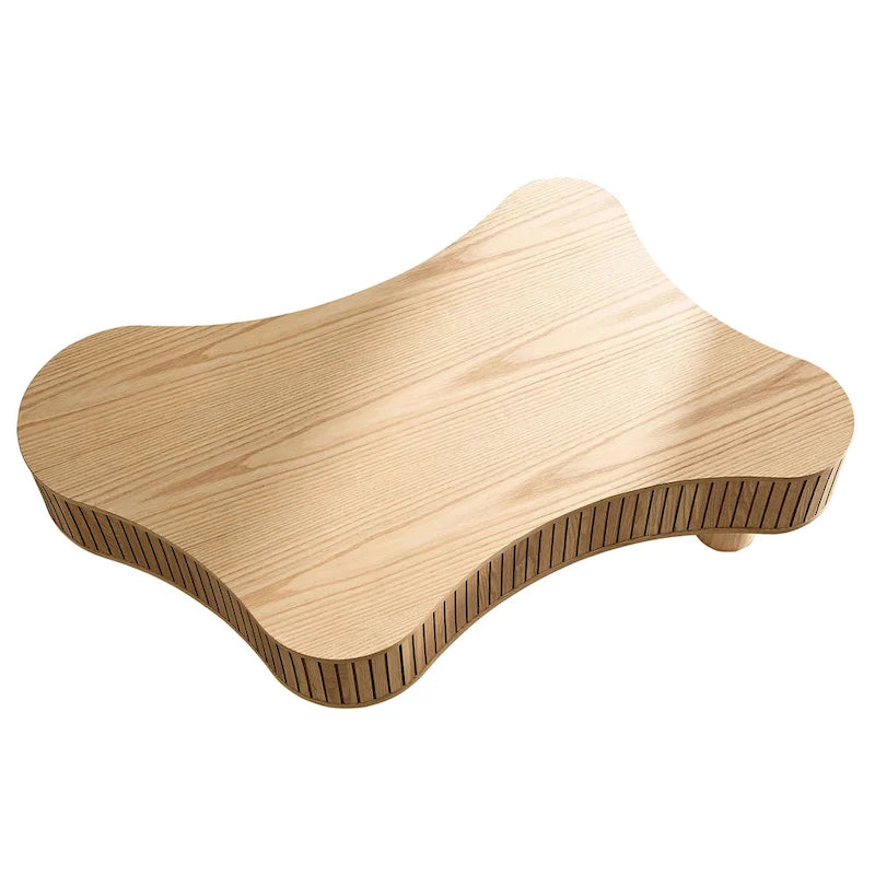 Table basse tambour moderne en bois de 42,52 pouces