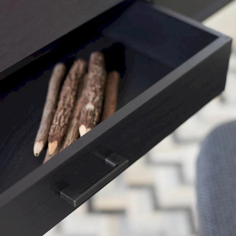 Bureau 2 tiroirs avec pieds aiguilles