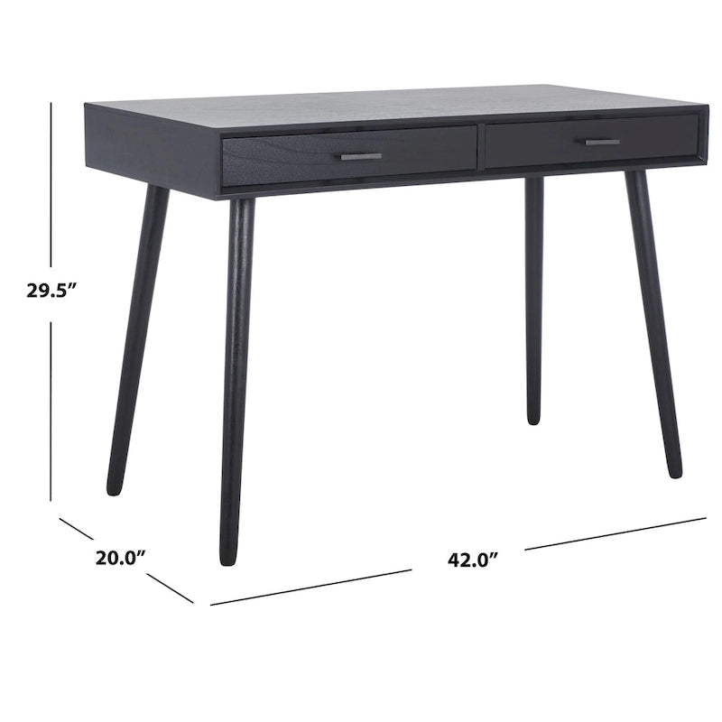 Bureau 2 tiroirs avec pieds aiguilles