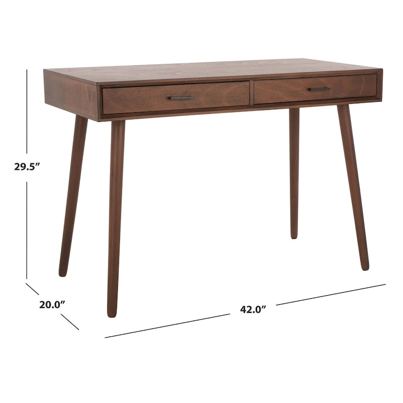 Bureau 2 tiroirs avec pieds aiguilles