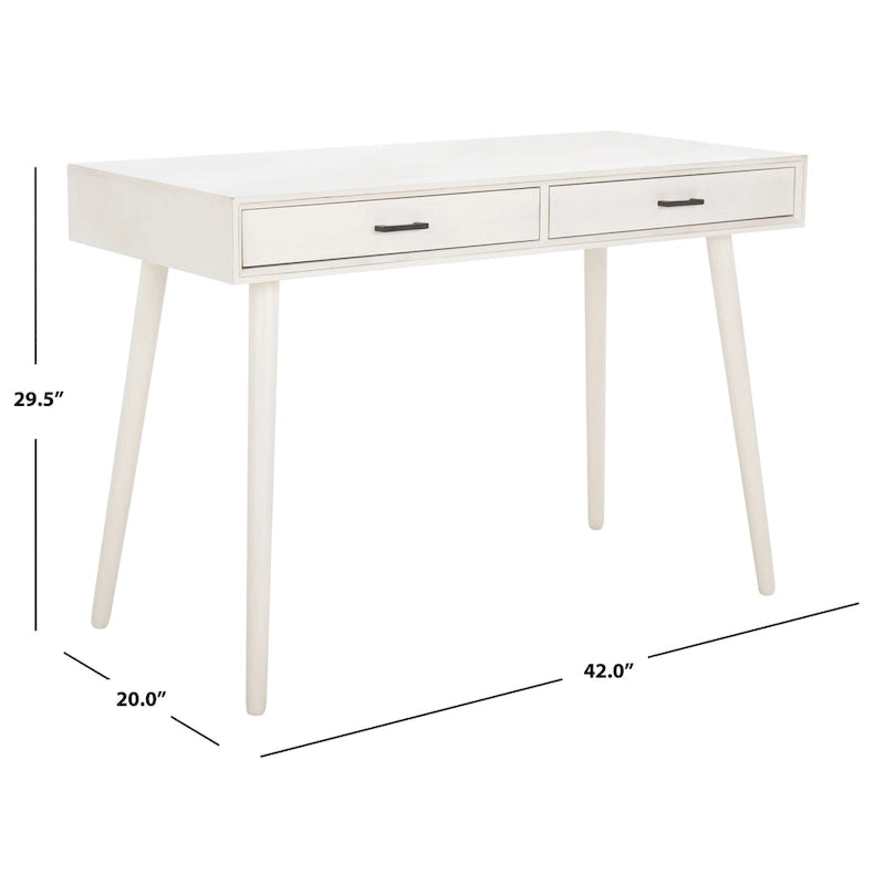 Bureau 2 tiroirs avec pieds aiguilles