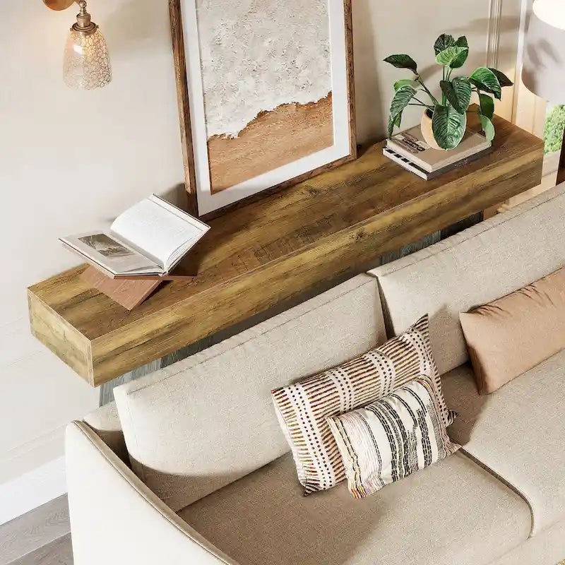 Console en bois de 63 pouces pour entrée et couloir