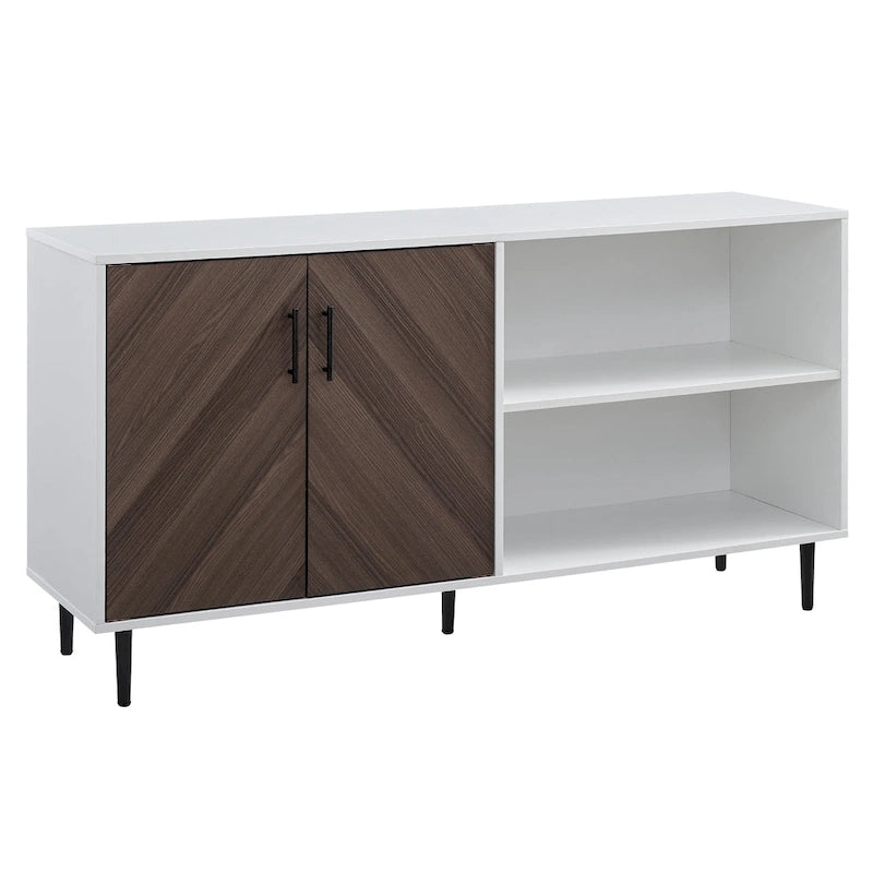 Meuble TV 147 cm avec placage bois assorti