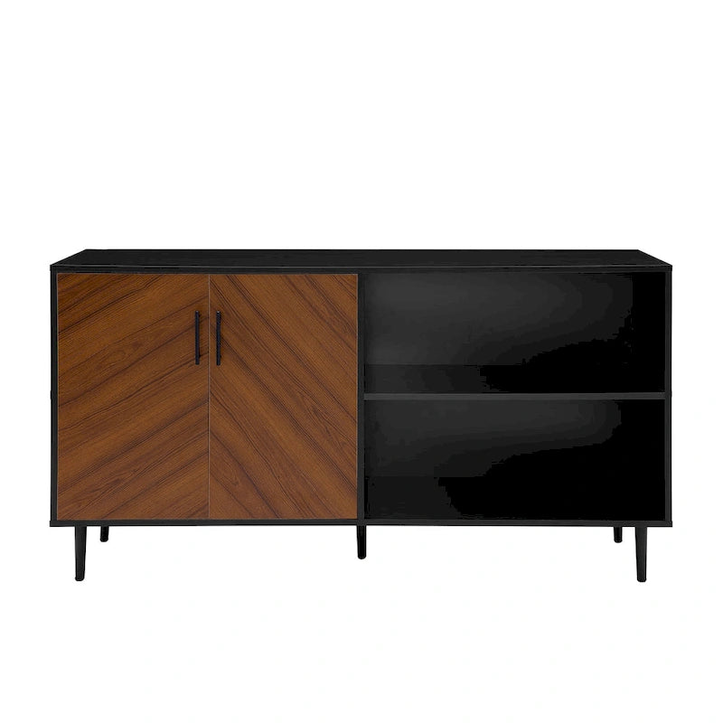 Meuble TV 147 cm avec placage bois assorti