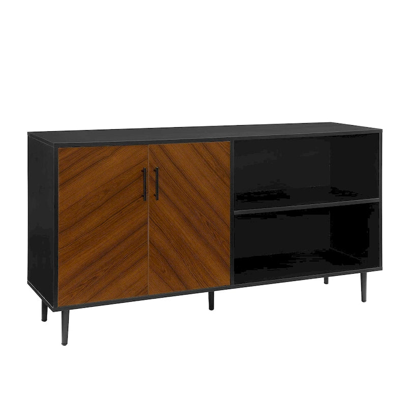 Meuble TV 147 cm avec placage bois assorti