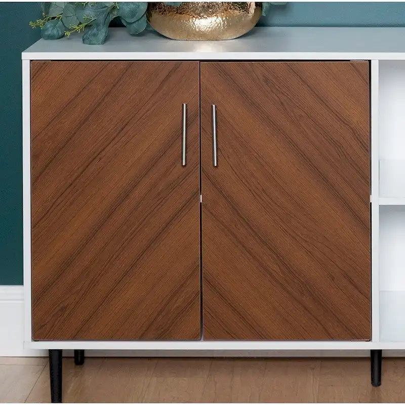 Meuble TV 147 cm avec placage bois assorti