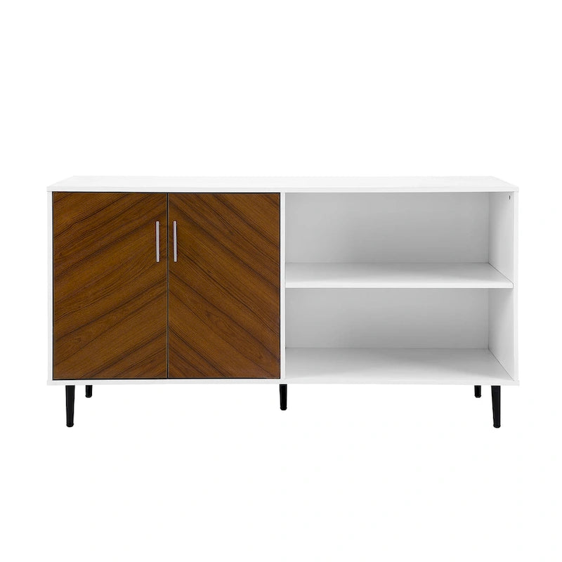 Meuble TV 147 cm avec placage bois assorti