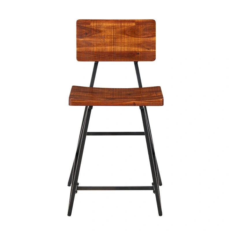 Tabouret de comptoir en bois recyclé
