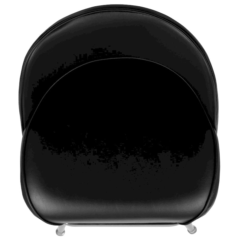 Lot de 2 tabourets de bar en métal avec siège baquet pivotant en vinyle et repose-pieds