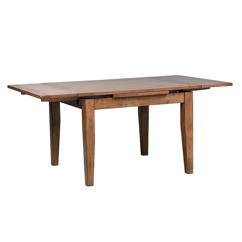 Table en Chêne Rustique Marron Moyen à Pieds Rétractables