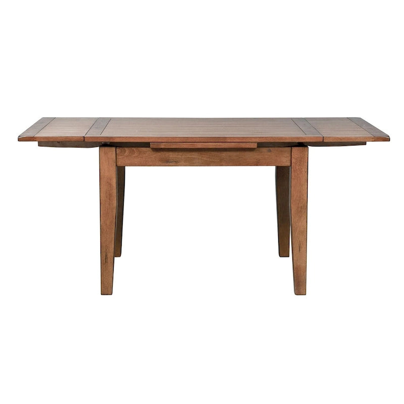 Table en Chêne Rustique Marron Moyen à Pieds Rétractables