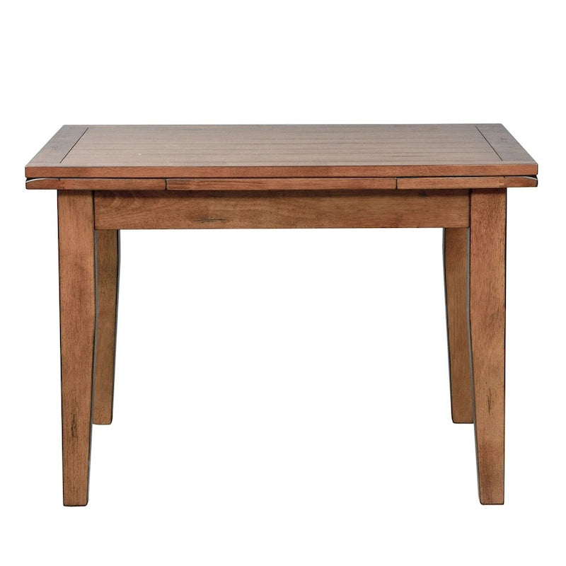 Table en Chêne Rustique Marron Moyen à Pieds Rétractables
