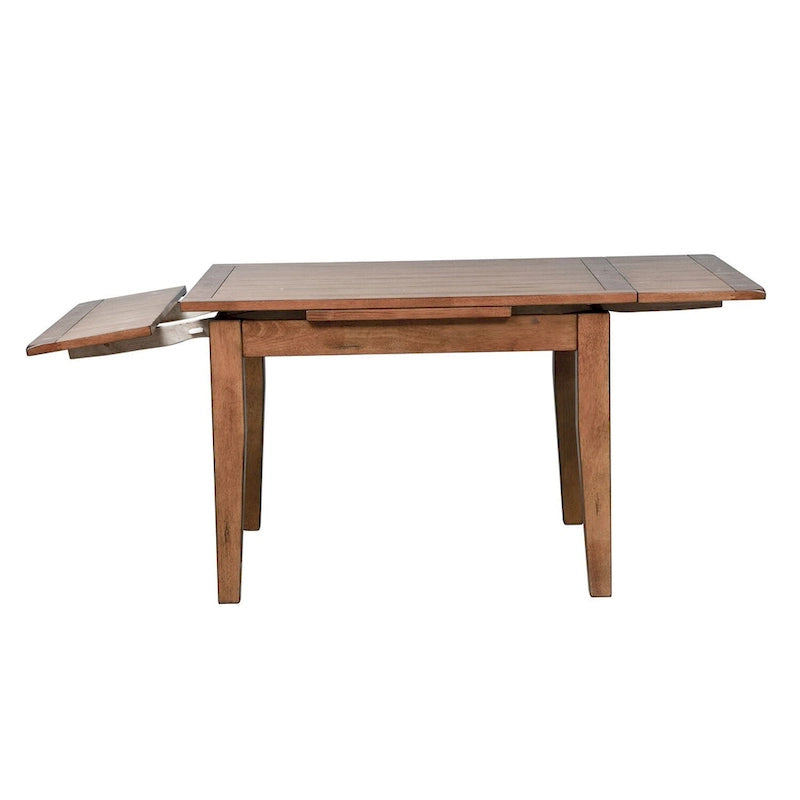 Table en Chêne Rustique Marron Moyen à Pieds Rétractables