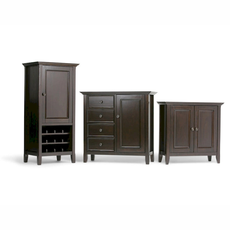 Meuble de rangement de transition en bois massif de 37 pouces de large - 37 larg. x 17 prof. x 36 haut.