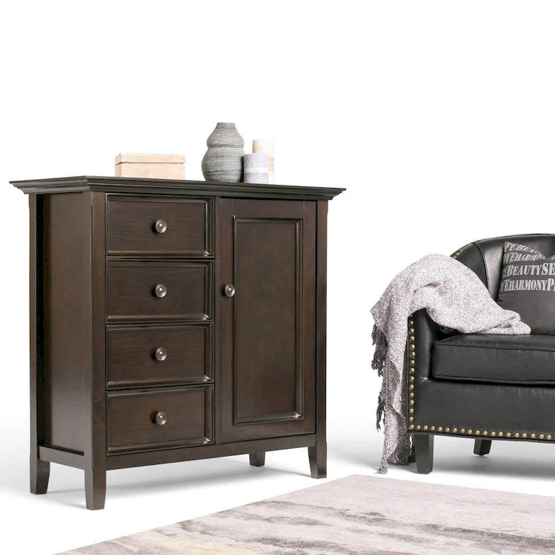 Meuble de rangement de transition en bois massif de 37 pouces de large - 37 larg. x 17 prof. x 36 haut.