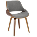 Chaise de salle à manger capitonnée d'appoint style Mid-Century Modern