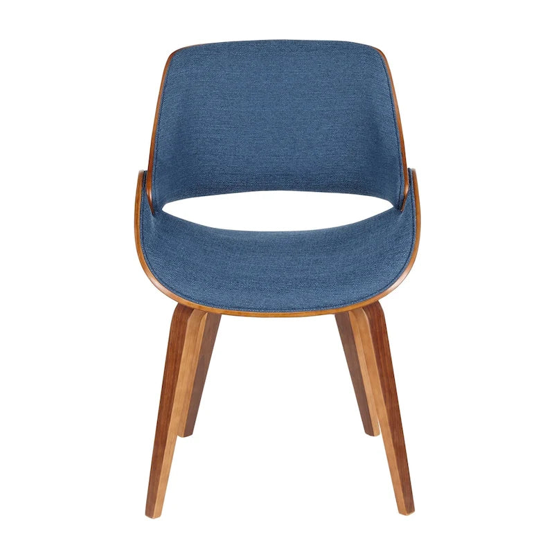 Chaise de salle à manger capitonnée d'appoint style Mid-Century Modern