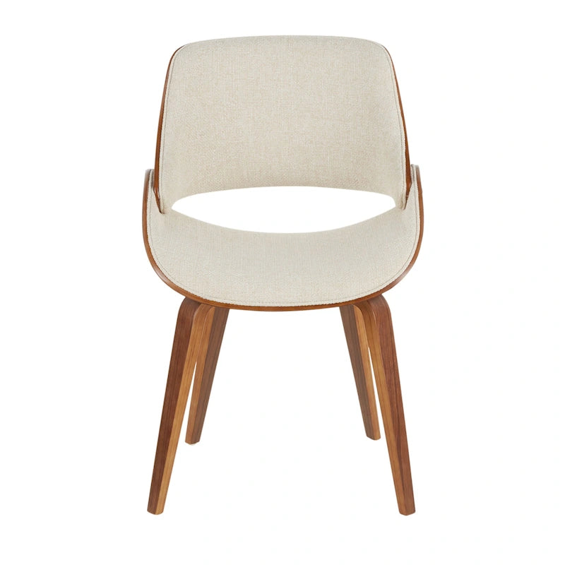 Chaise de salle à manger capitonnée d'appoint style Mid-Century Modern