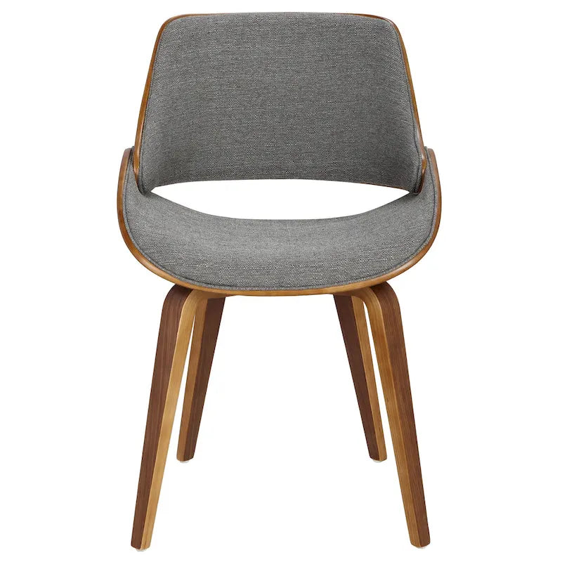 Chaise de salle à manger capitonnée d'appoint style Mid-Century Modern