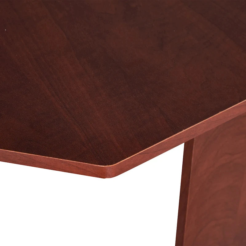 Bureau d'angle en L avec armoire pour imprimante et rangements