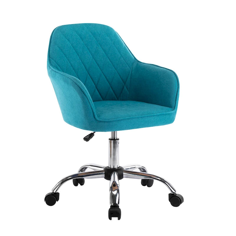 Chaise de bureau à domicile, en tissu et avec roulettes