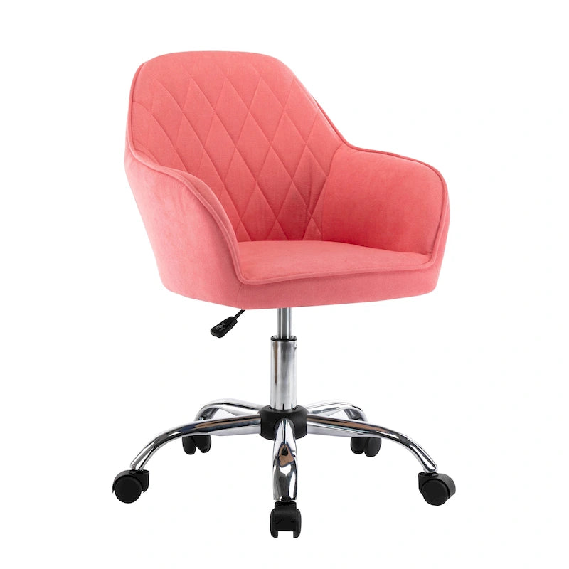Chaise de bureau à domicile, en tissu et avec roulettes
