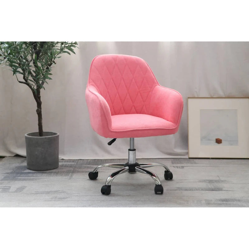 Chaise de bureau à domicile, en tissu et avec roulettes