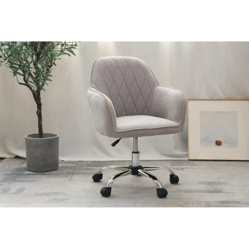 Chaise de bureau à domicile, en tissu et avec roulettes