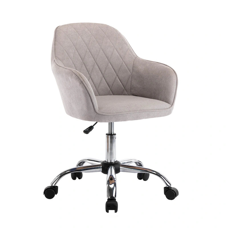 Chaise de bureau à domicile, en tissu et avec roulettes