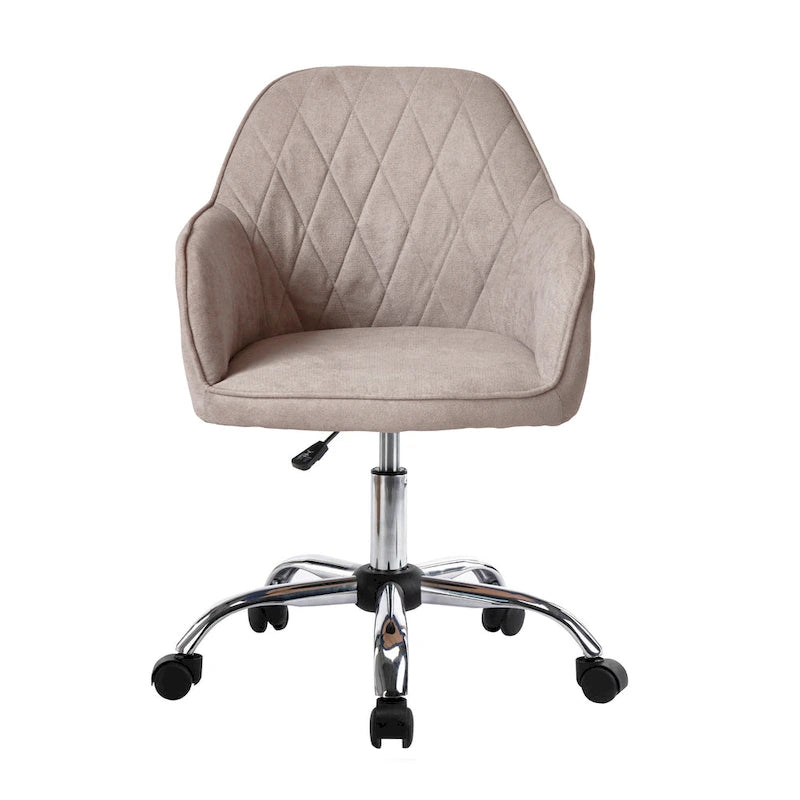 Chaise de bureau à domicile, en tissu et avec roulettes