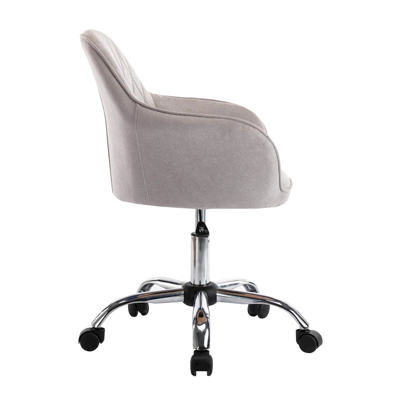 Chaise de bureau à domicile, en tissu et avec roulettes