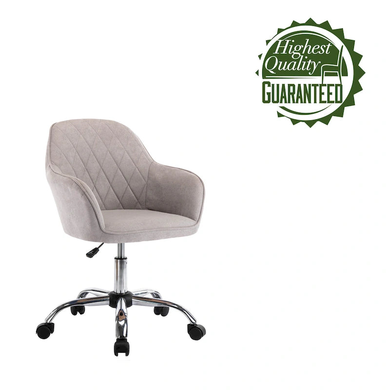 Chaise de bureau à domicile, en tissu et avec roulettes