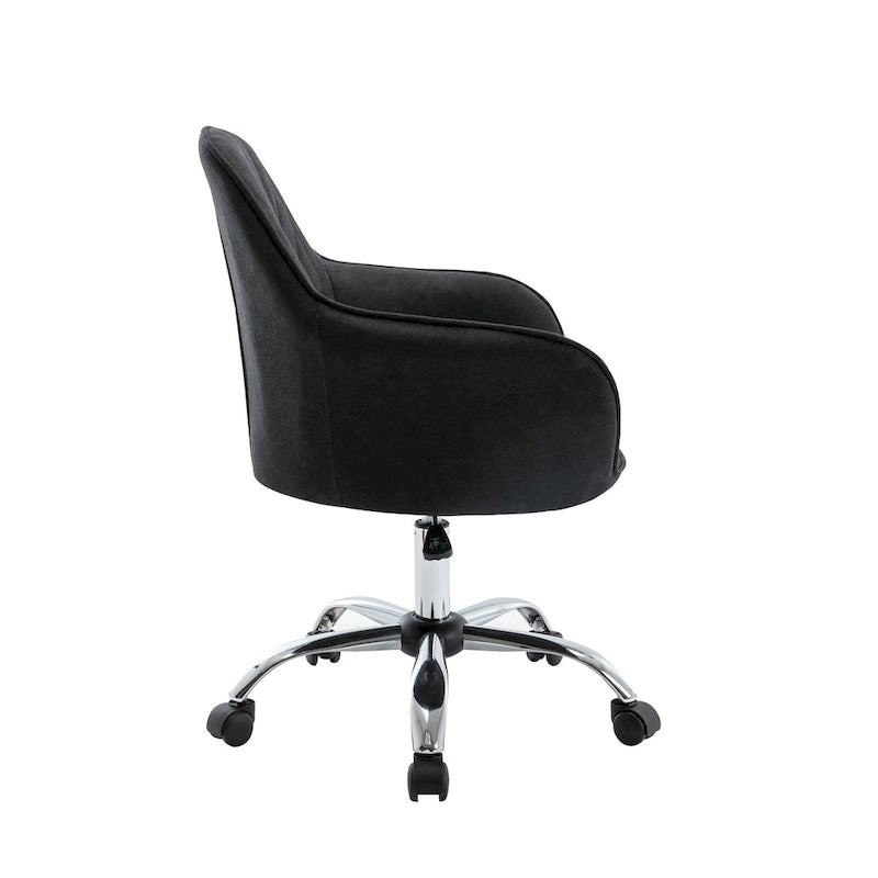 Chaise de bureau à domicile, en tissu et avec roulettes