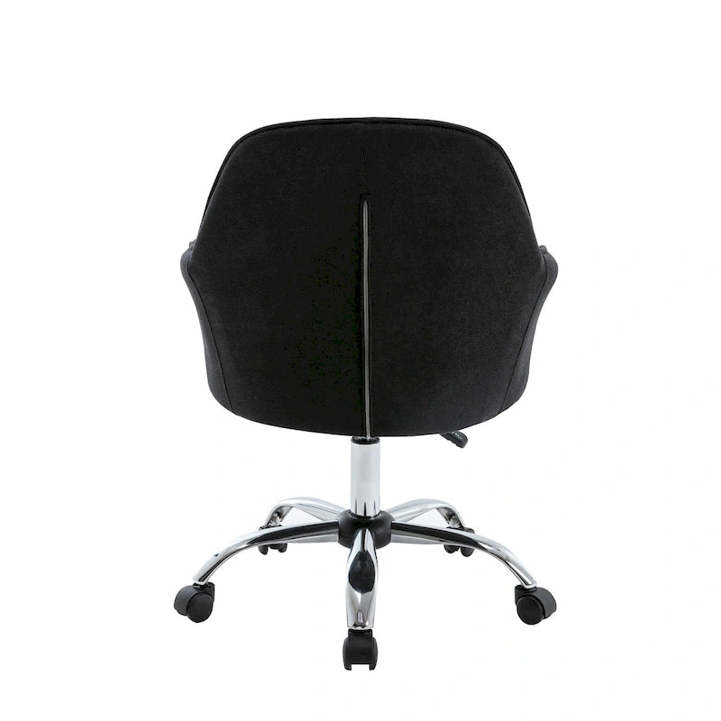 Chaise de bureau à domicile, en tissu et avec roulettes