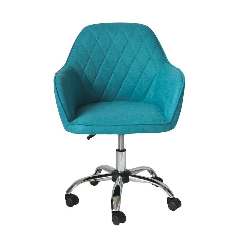 Chaise de bureau à domicile, en tissu et avec roulettes