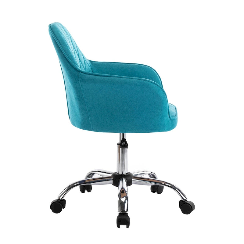 Chaise de bureau à domicile, en tissu et avec roulettes