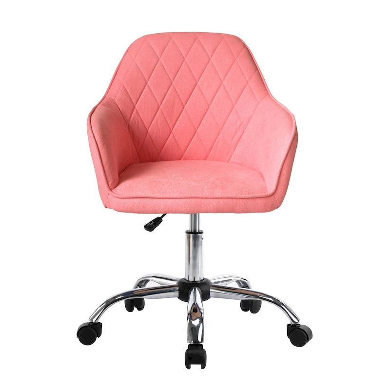 Chaise de bureau à domicile, en tissu et avec roulettes