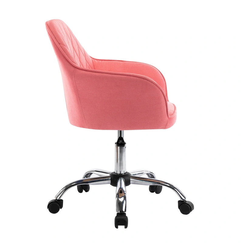Chaise de bureau à domicile, en tissu et avec roulettes