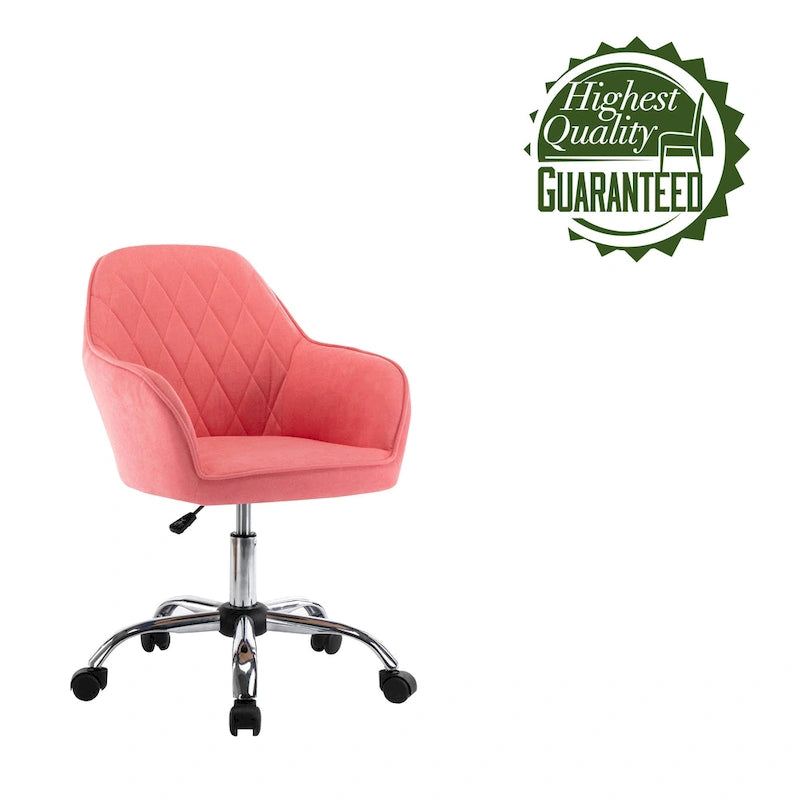 Chaise de bureau à domicile, en tissu et avec roulettes