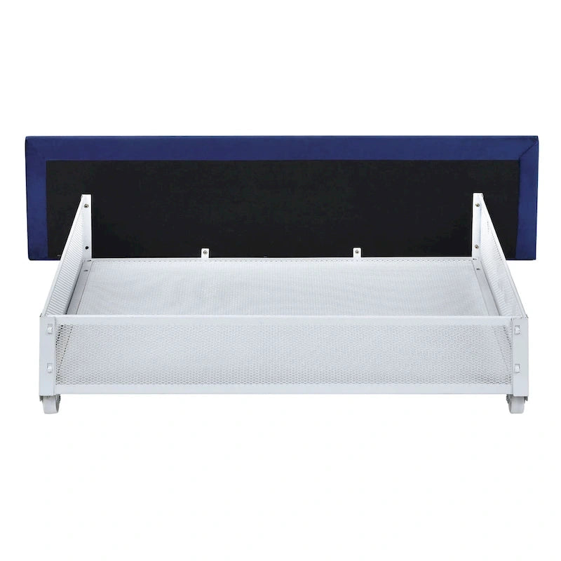 Lit de rangement Art déco 4 tiroirs avec revêtement en tissu