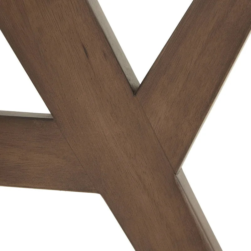 Table à manger ronde à piètement noyer, style Mid-Century Modern