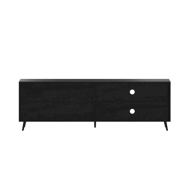 Meuble TV avec étagère réglable et tiroirs de rangement