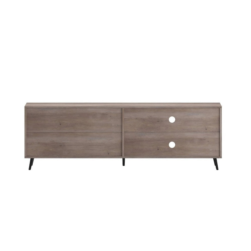 Meuble TV avec étagère réglable et tiroirs de rangement