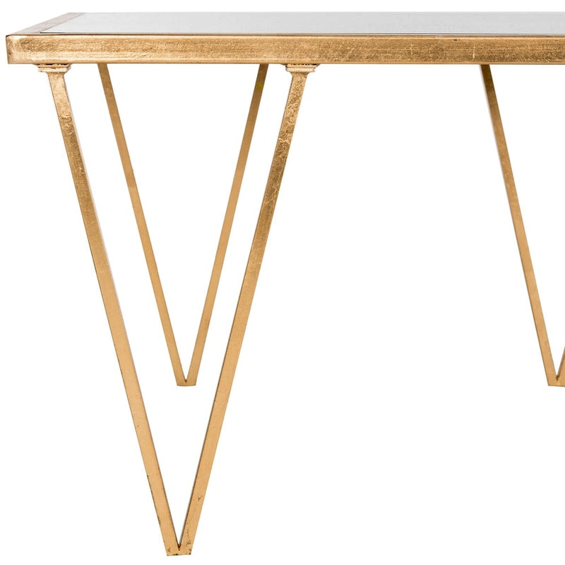 Table basse dorée antique - 48Lx18Px27H