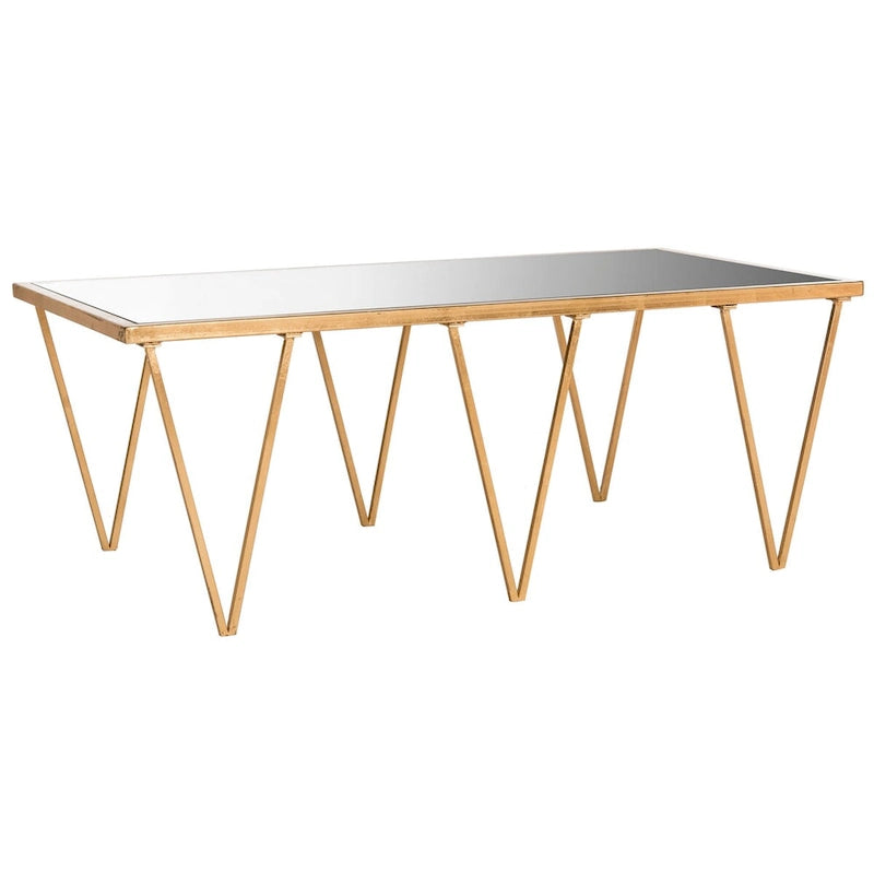 Table basse dorée antique - 48Lx18Px27H