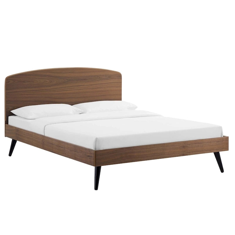 Lit Queen en bois avec plateforme