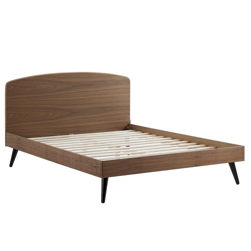 Lit Queen en bois avec plateforme