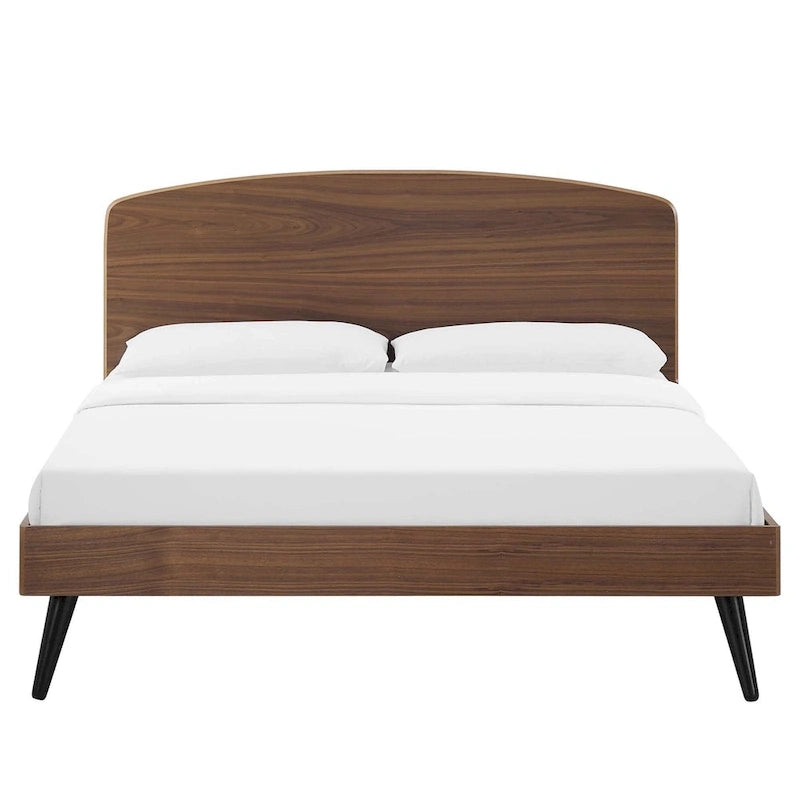 Lit Queen en bois avec plateforme
