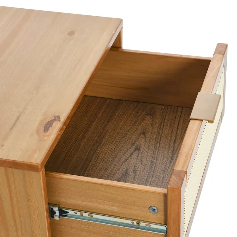 Table de chevet 2 tiroirs en bois massif