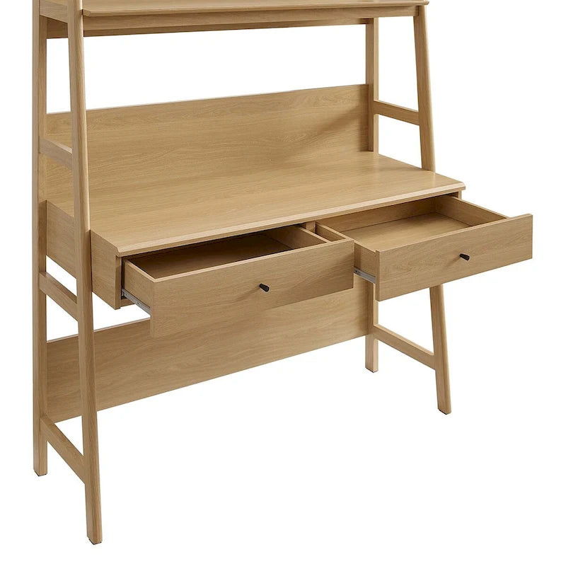 Bureau avec bibliothèque et tiroirs de rangement